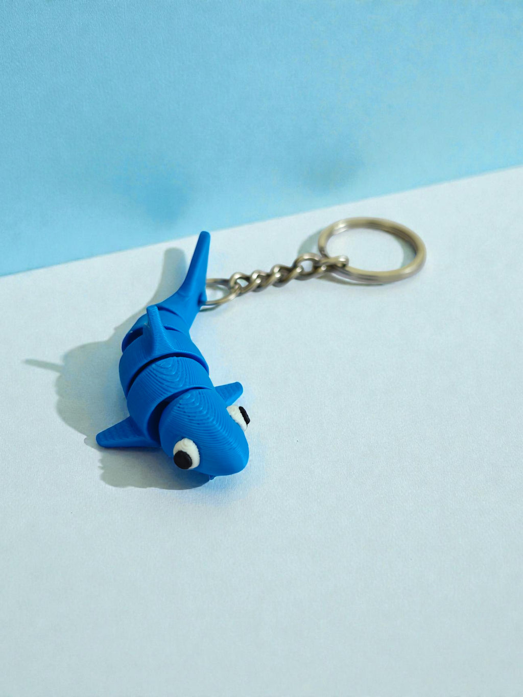3D Printed flexi shark keychain