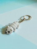 3D printed flexi polar bear keychain
