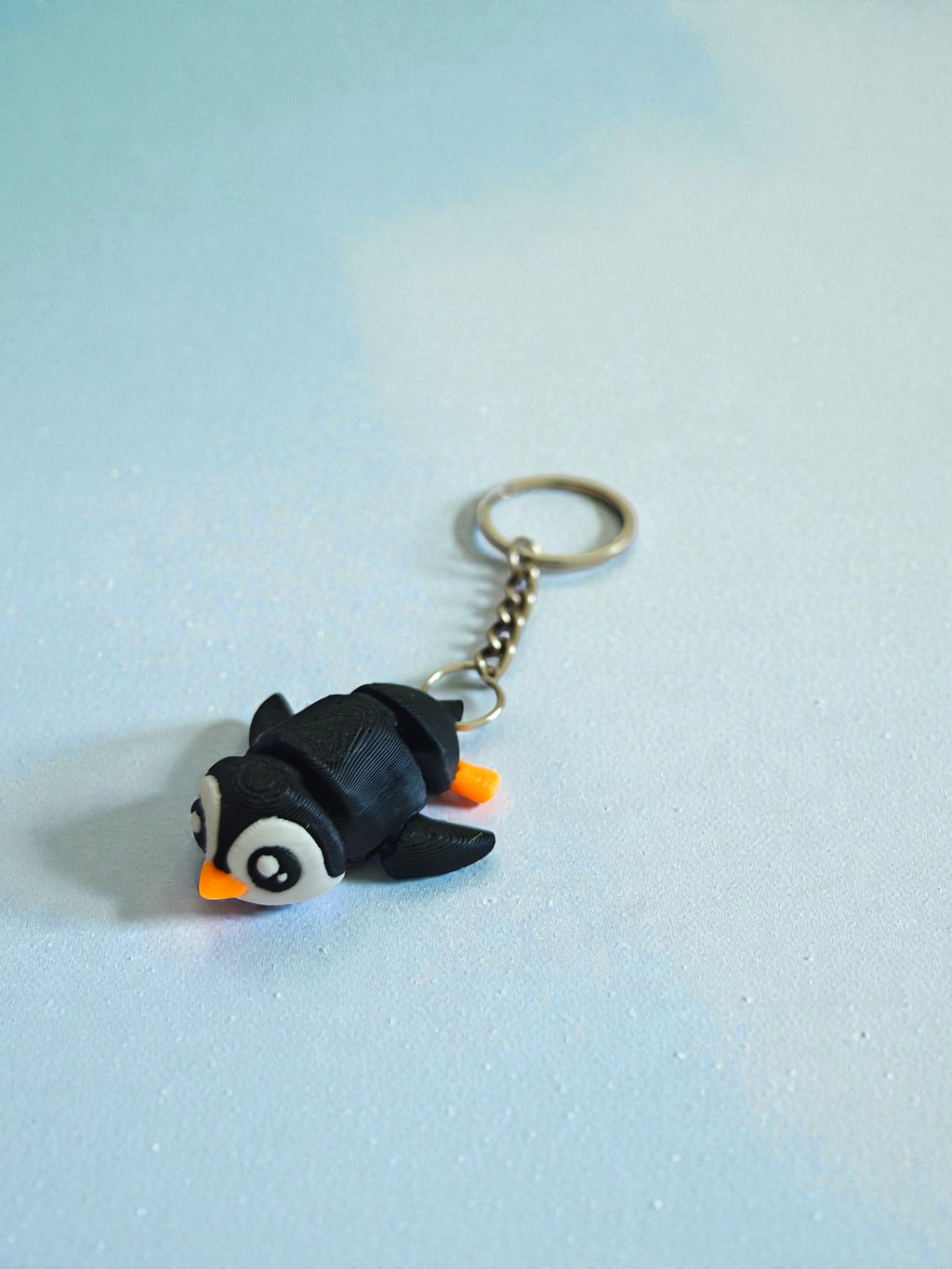 3D Printed flexi Penguin keychain
