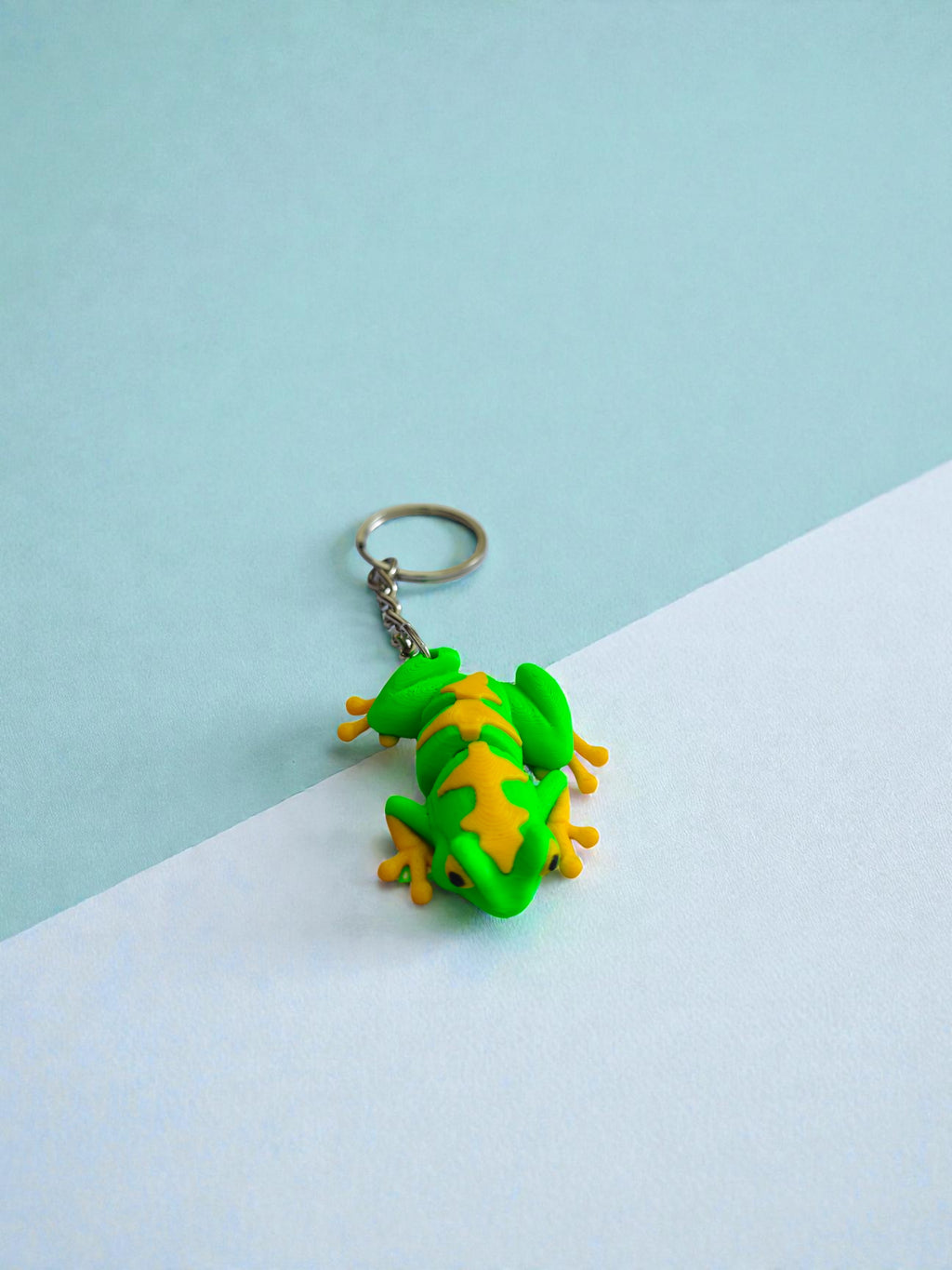 3D Printed flexi Frog keychain