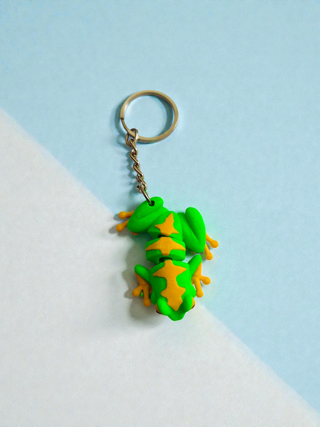 3D Printed flexi Frog keychain