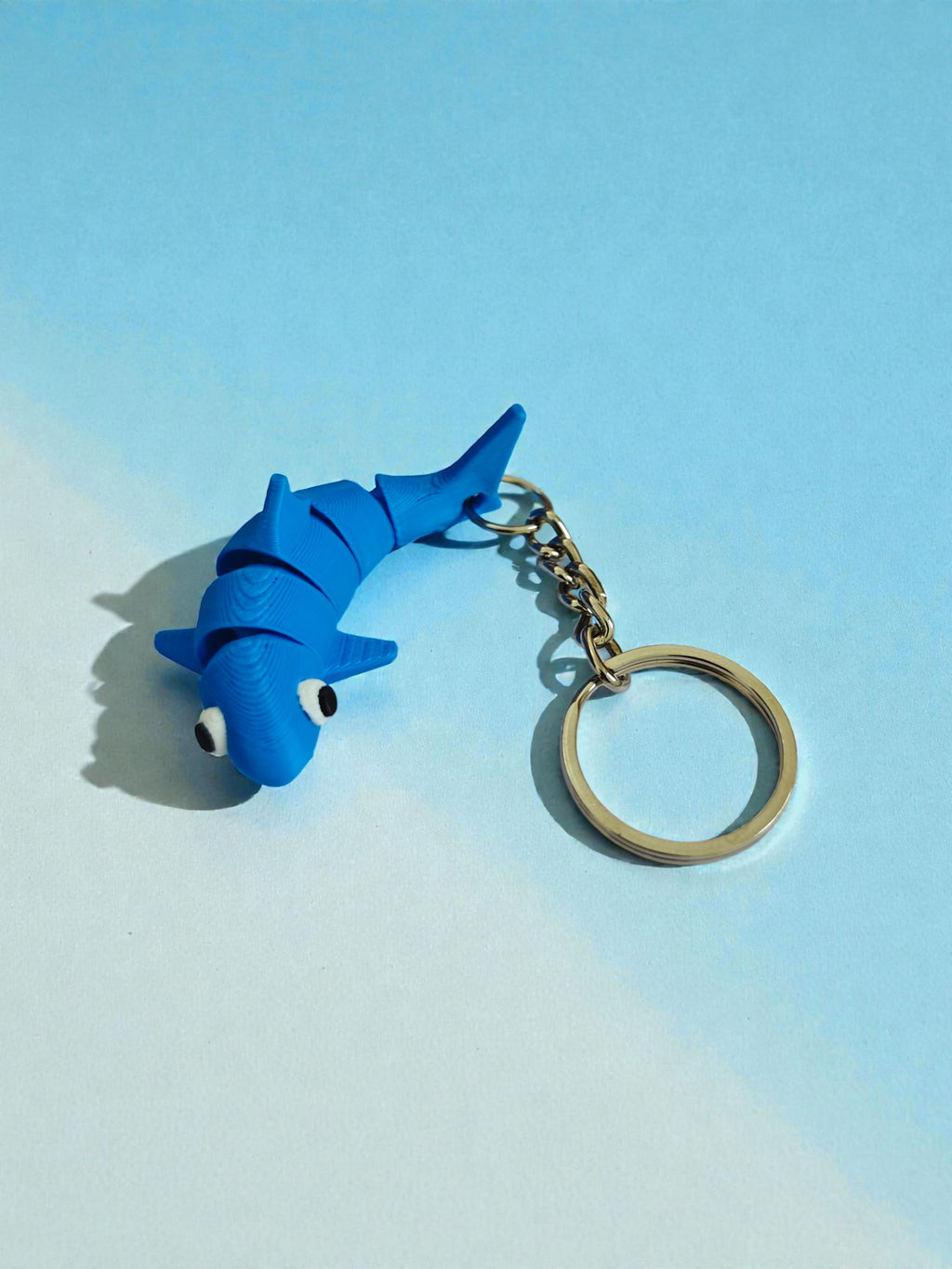 3D Printed flexi shark keychain