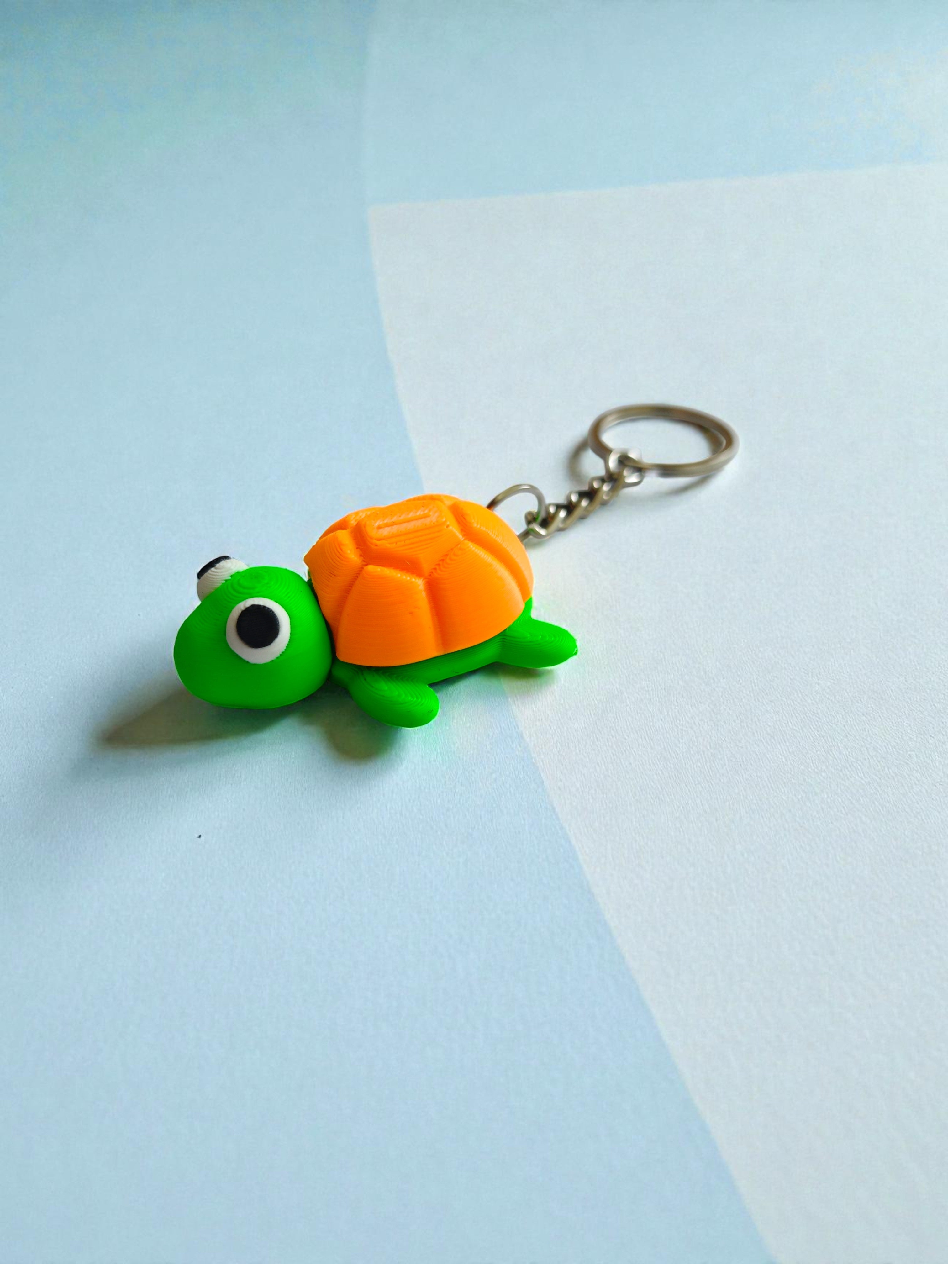 3D printed flexi turtle keychain