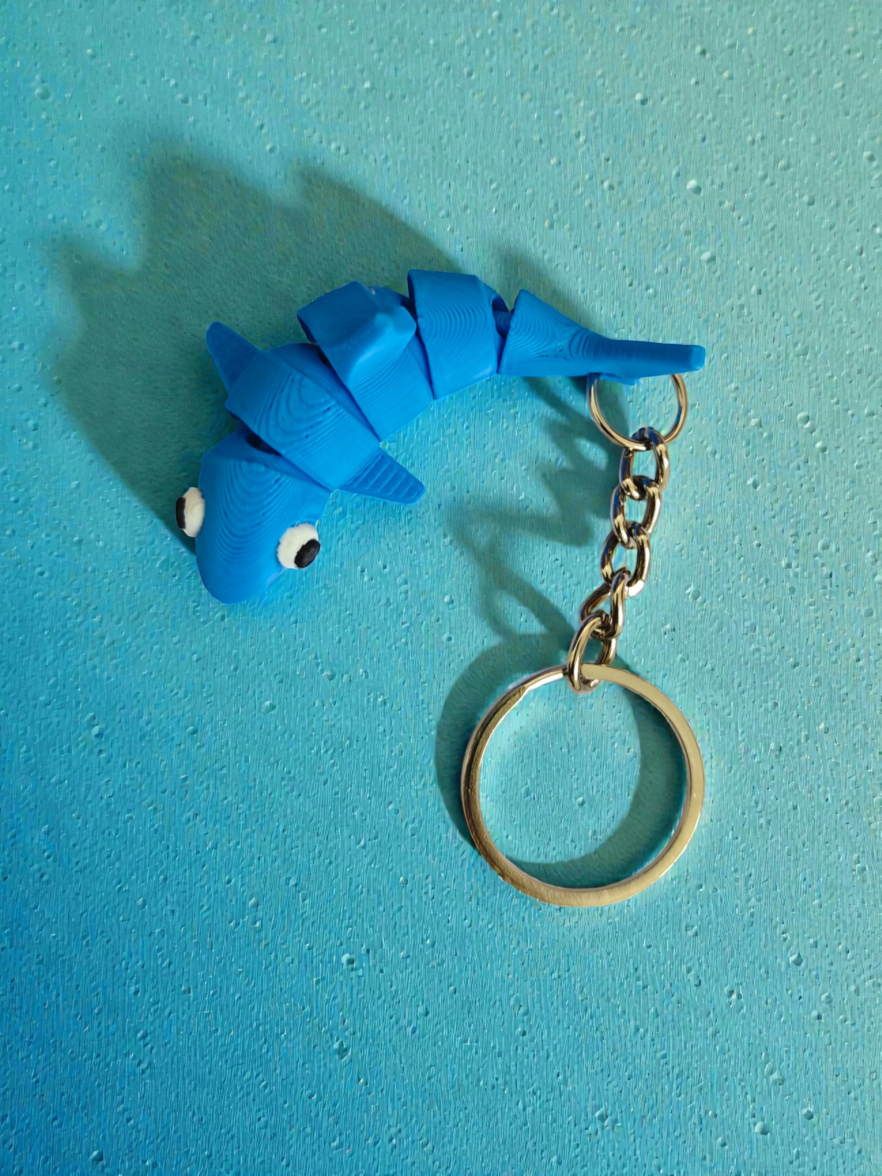3D Printed flexi shark keychain