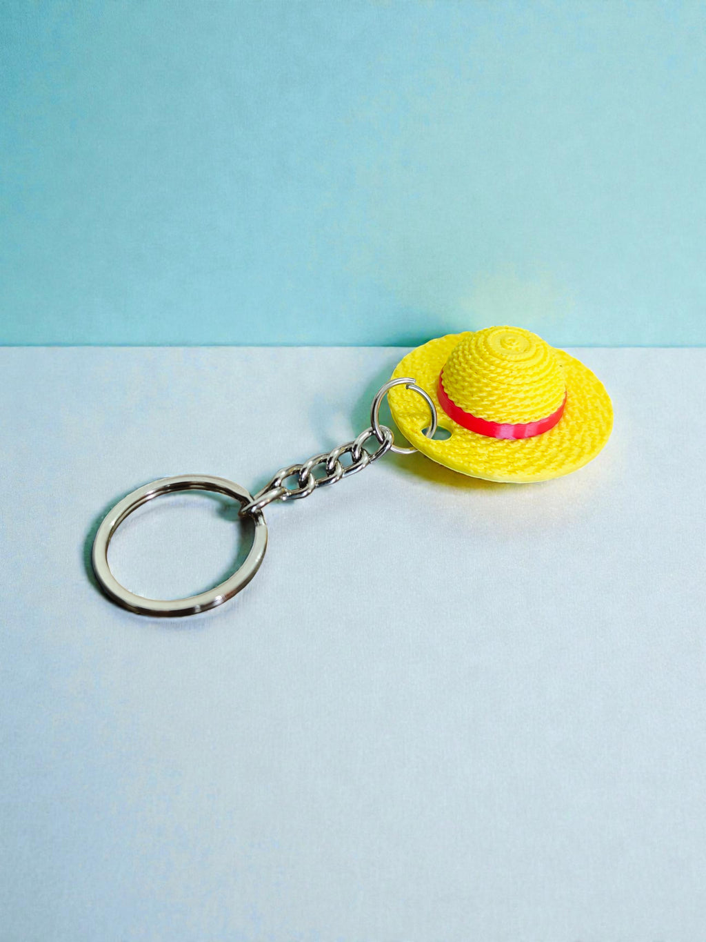 3D Printed monkey d luffy hat keychain for anime lovers