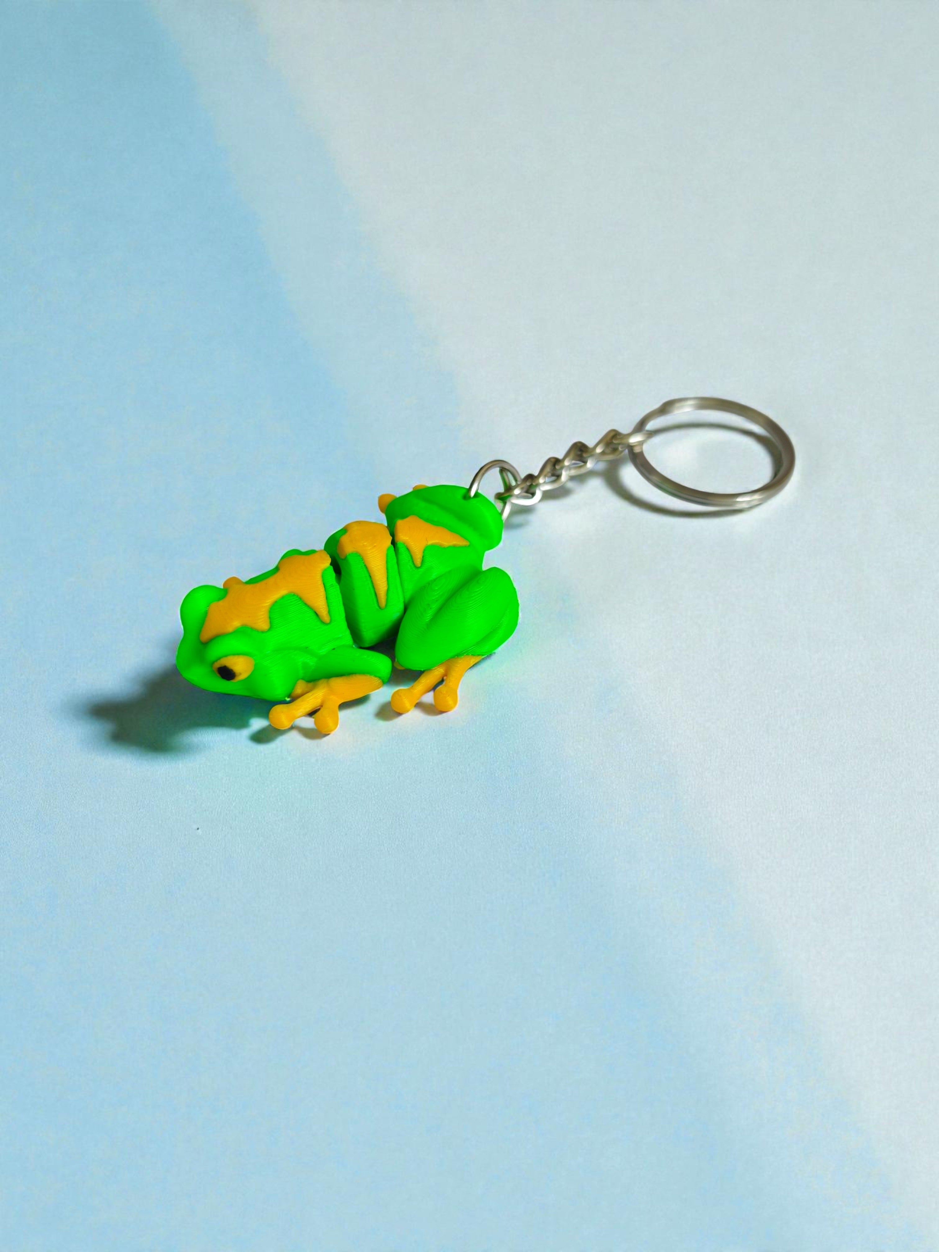 3D Printed flexi Frog keychain