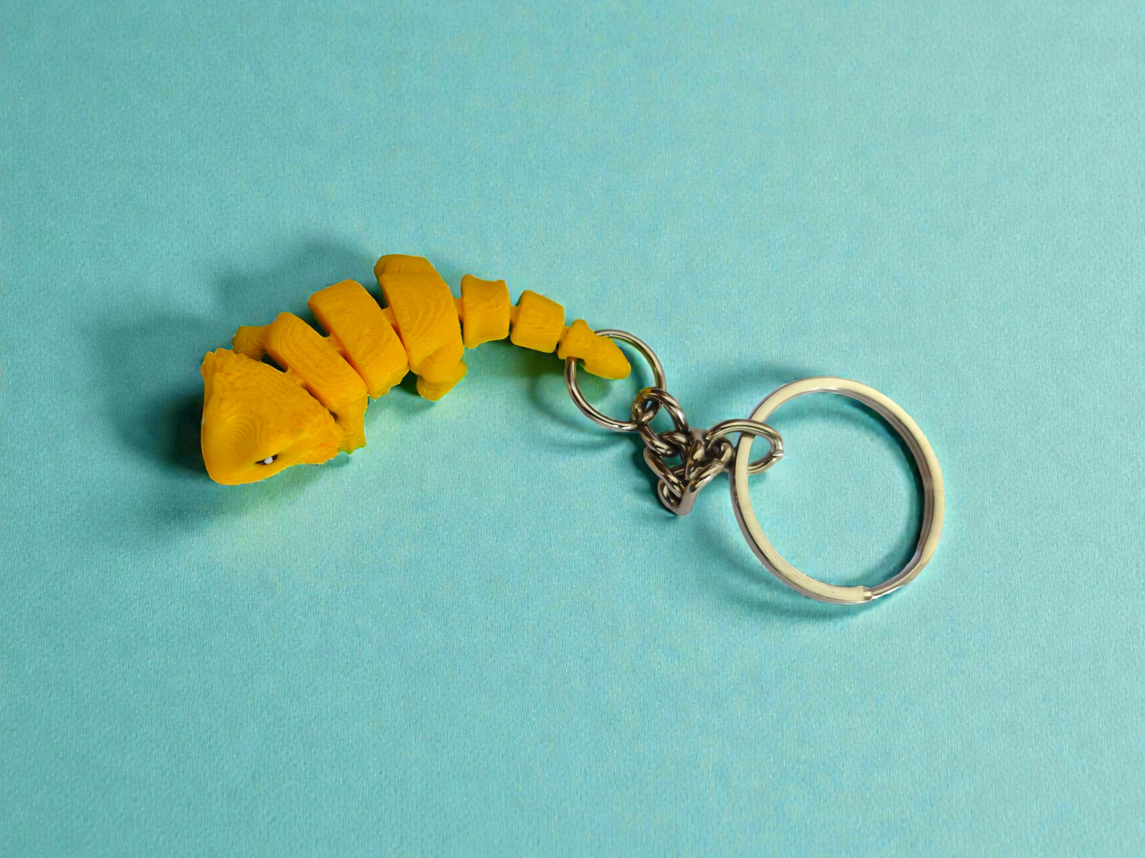 3D Printed flexi chameleon keychain