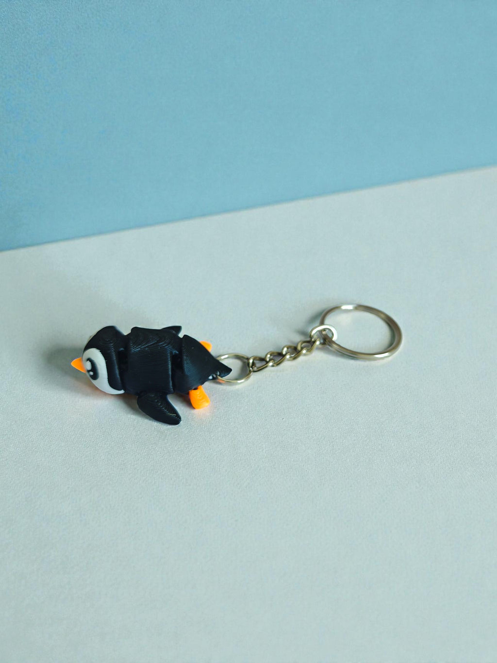 3D Printed flexi Penguin keychain
