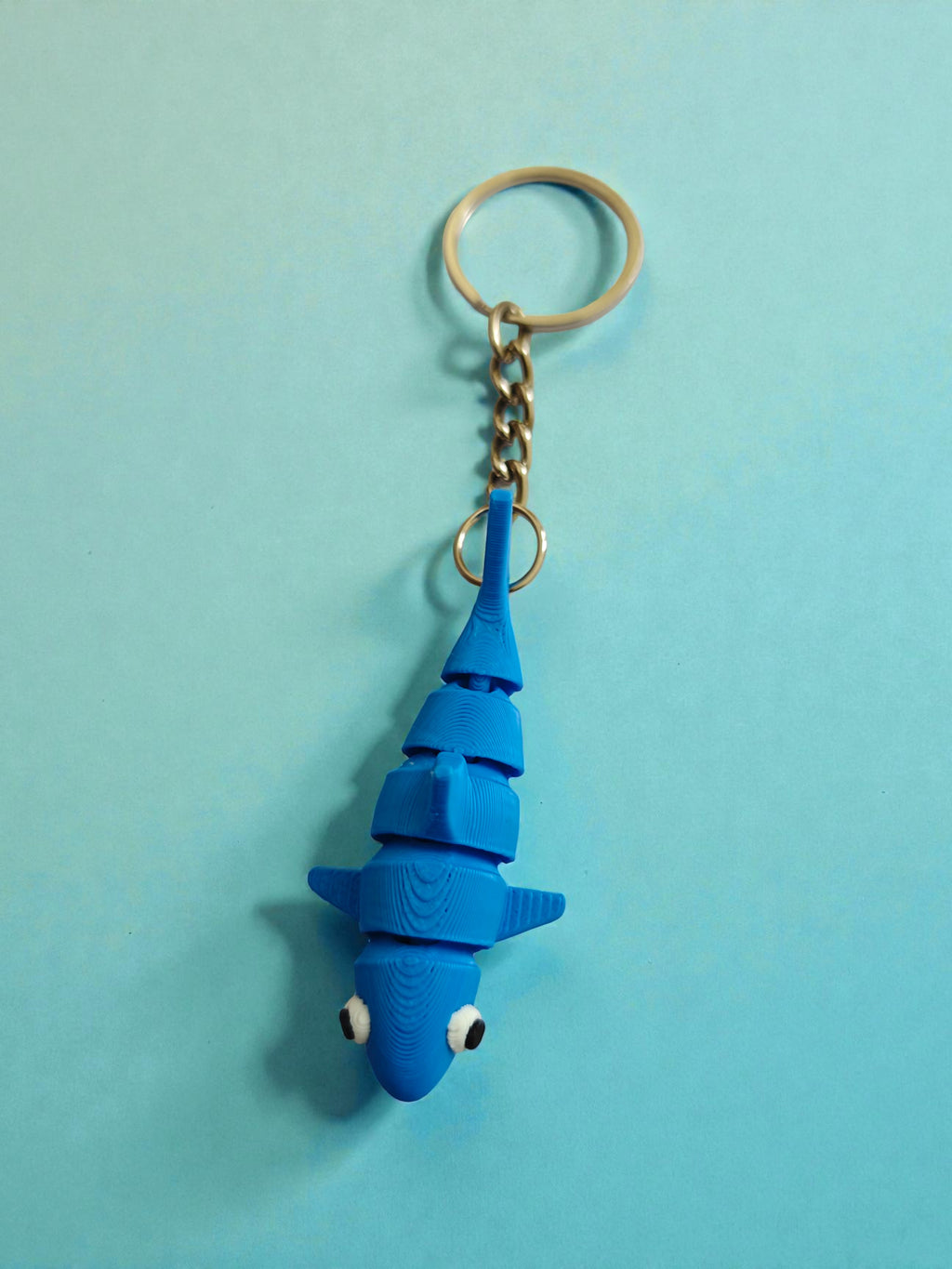 3D Printed flexi shark keychain